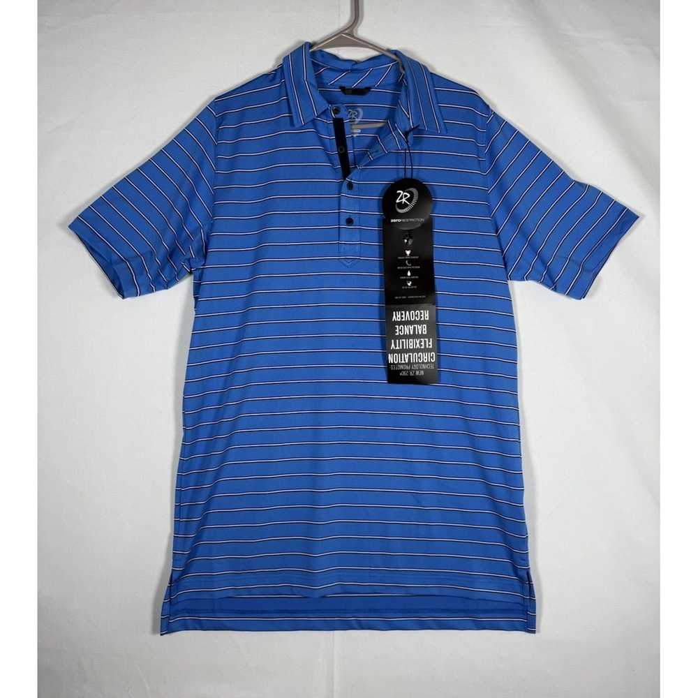 NWT Zero Restriction Polo Shirt Mens Medium Tour Series Performance Golf *READ